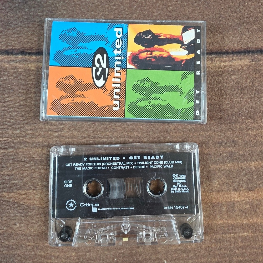 2 Unlimited Get Ready Cassette Tape 1992 Clear Excellent Eurodance Techno Rave - Picture 2 of 5